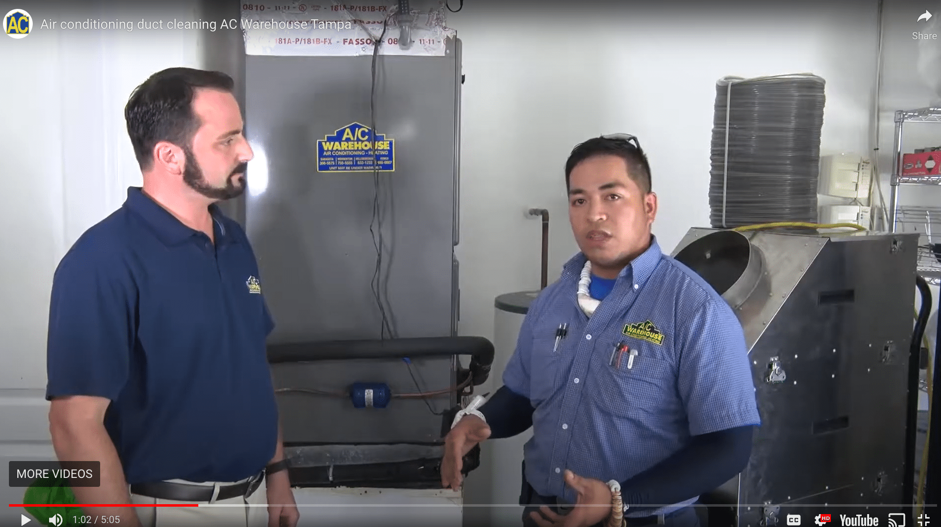 AC Warehouse Duct Cleaning video